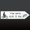Flèche droite PVC 10mm