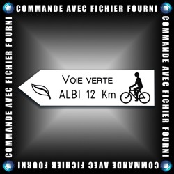 Flèche gauche PVC 10mm