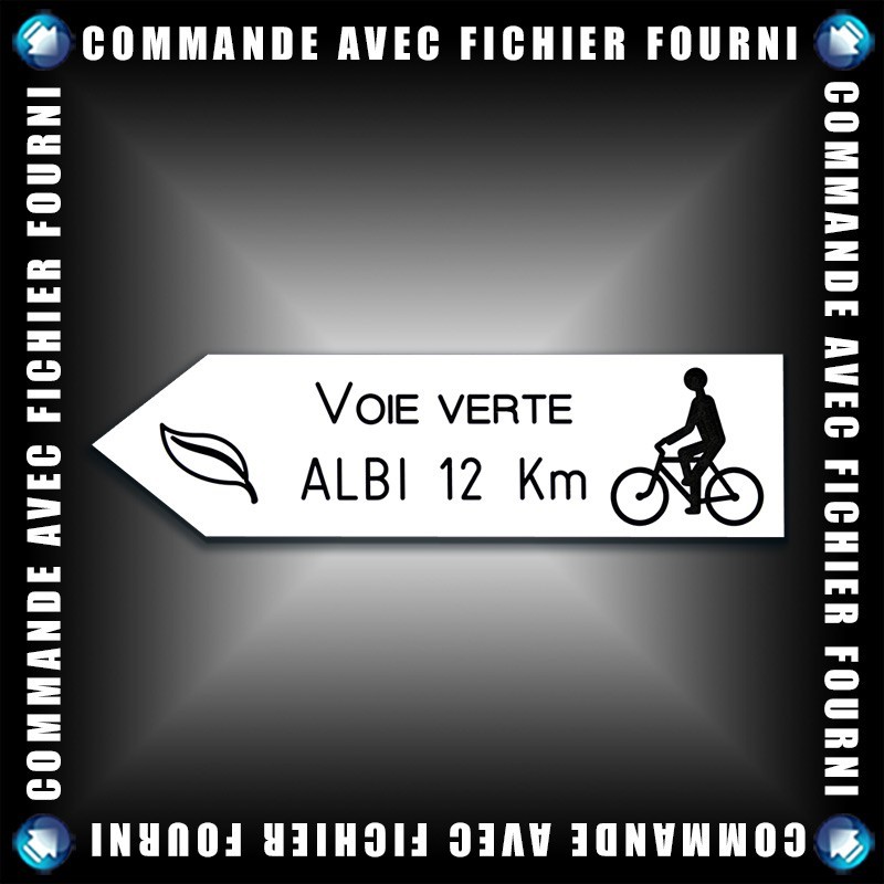 Flèche gauche PVC 10mm Flèche gauche PVC 10mm