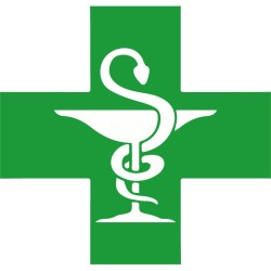 Caducée pharmacie PVC 50cm