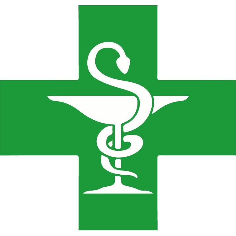 Croix caducée pharmacie PVC 19mm x 75cm Croix caducée pharmacie PVC 19mm x 75cm