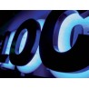Lettres rétro éclairées