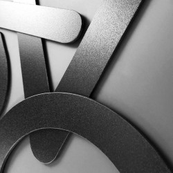 Lettres PVC Noir 10mm brutes