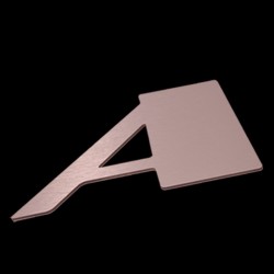 Découpe de lettres alu brossé rose
