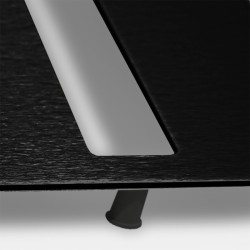 Découpe de lettres alu brossé noir