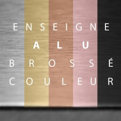 Panneau Alu brossé 3mm Texte Adhésif