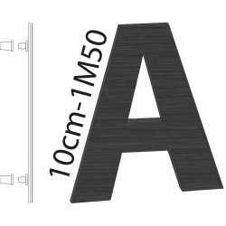 Lettres Alu brossé noir