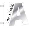 Lettres Alu miroir argent