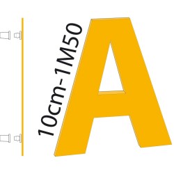 Lettres Alu blanc ou couleur - Upload