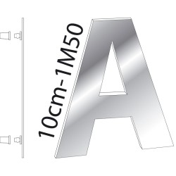 Lettres Alu miroir argent - Upload