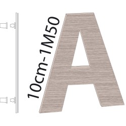 Lettres Alu brossé cuivre - Upload