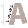 Lettres Alu brossé cuivre - Upload