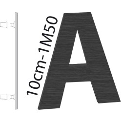 Lettres Alu brossé noir - Upload
