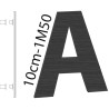 Lettres Alu brossé noir - Upload