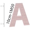 Lettres Alu brossé rose - Upload
