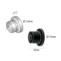entretoise 7mm noire