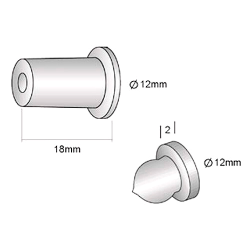 entretoise 20mm fine blanche