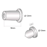 entretoise 20mm fine blanche
