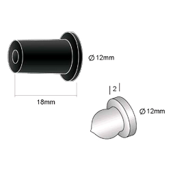 entretoise 20mm fine noire
