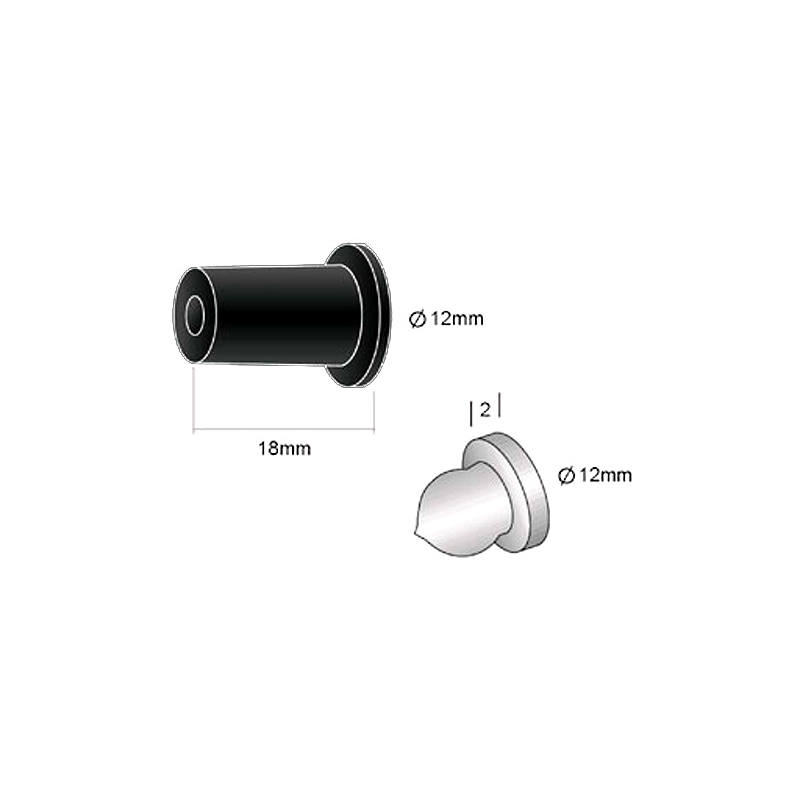 entretoise 20mm fine noire