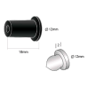 entretoise 20mm fine noire