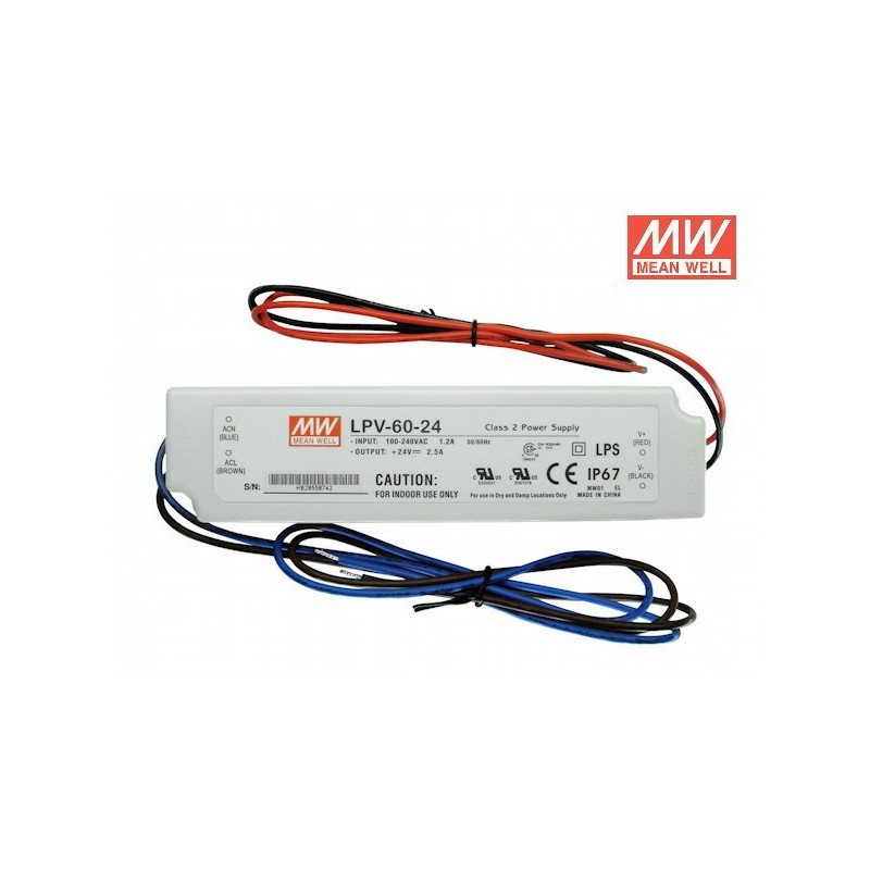 Alimentation LED MEAN WELL LPV-60-24 Alimentation LED MEAN WELL LPV-60-24