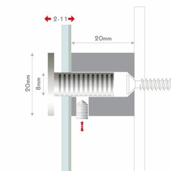 Entretoise inox 20mm