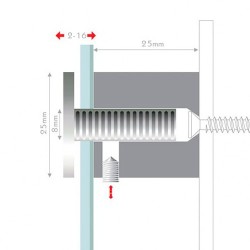 Entretoise inox 25mm
