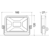 Projecteur LED Xanlite XP700PRM - Dimensions