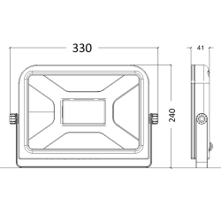 Projecteur LED Xanlite XP3500PRM - Dimensions