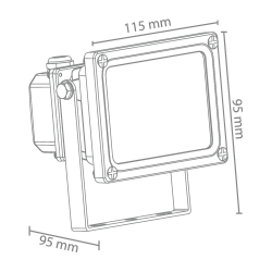 Projecteur LED Xanlite FL750NN - Dimensions
