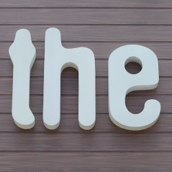 Lettres-relief-PVC-30mm-The