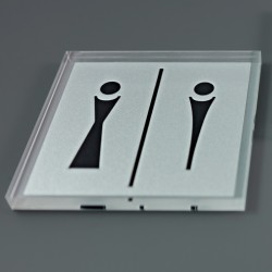 Plaque de porte toilette