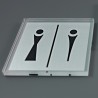 Plaque de porte toilette