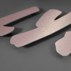 Lettres Alu brossé rose