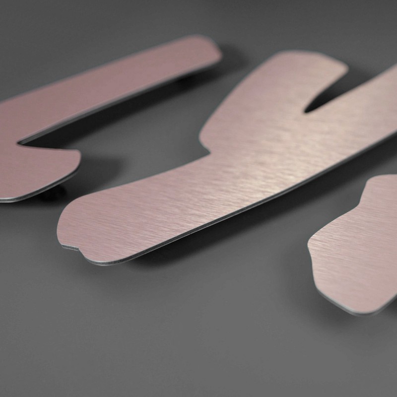 Lettres Alu brossé rose Lettres Alu brossé rose